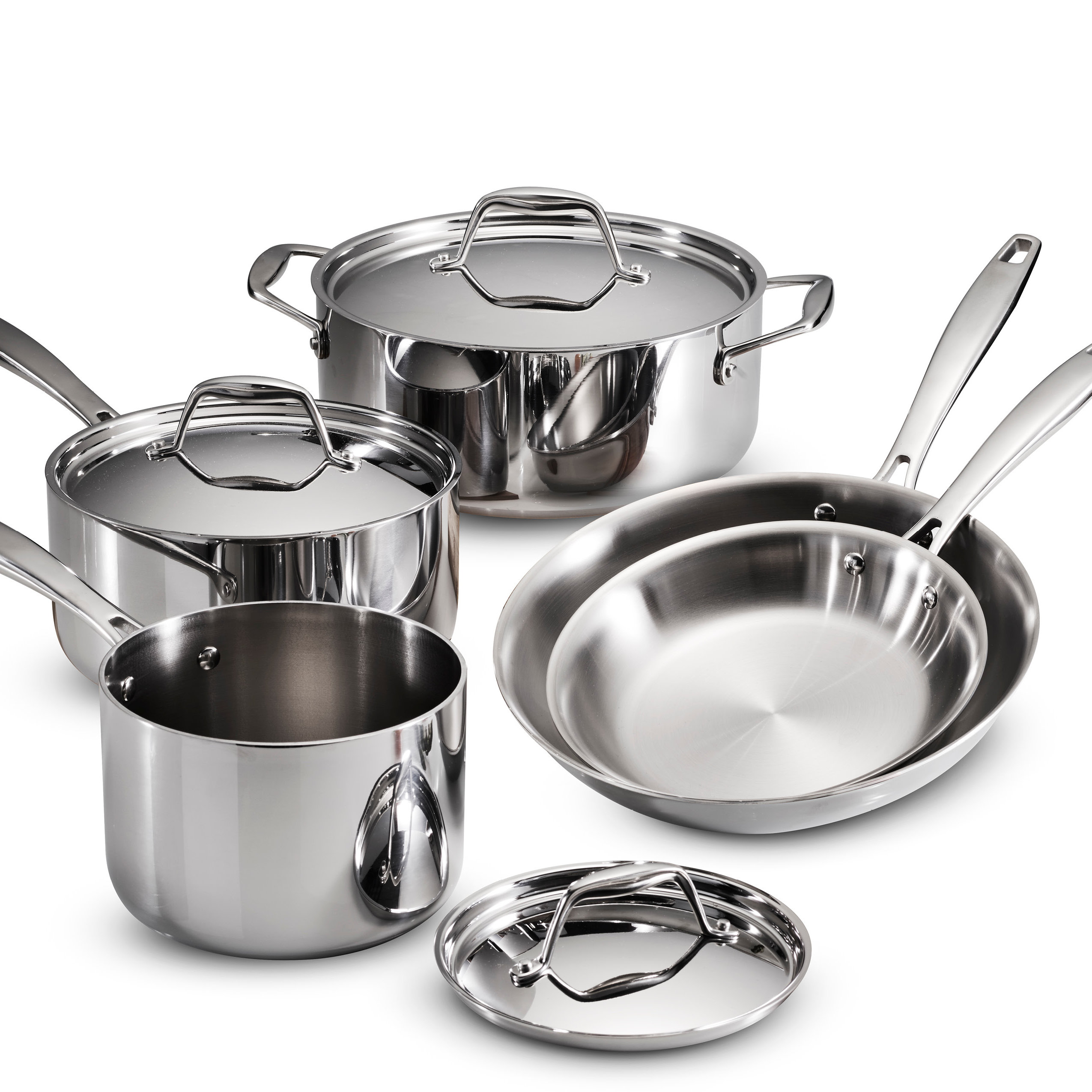 Tramontina Gourmet Tri Ply Clad 8 Piece Cookware Set Reviews Tri Ply Clad 8 Piece Cookware Set