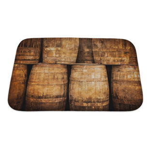 Vintage Bathroom Rug Wayfair Vintage Stacked Whisky Barrels In Monochrome Style Bath Rug