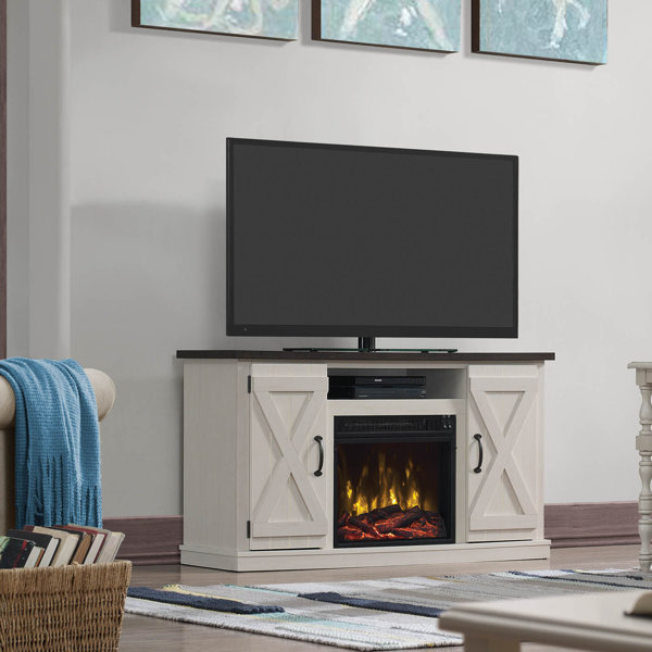 White Fire Place Tv Stand Wayfair