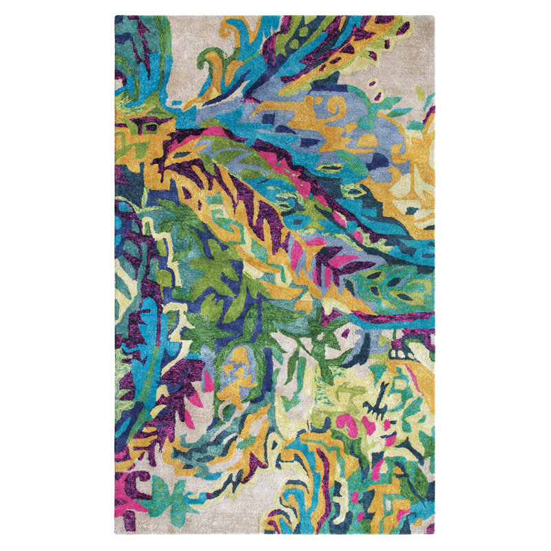 Companyc Galleria Paisley Handmade Tufted Blue Green Yellow Area Rug Wayfair,Best Drawing Books For Beginners Reddit
