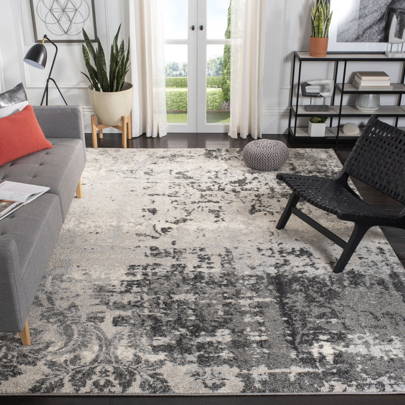 Wade Logan Argus Abstract Light Gray Grey Indoor Area Rug Reviews Wayfair