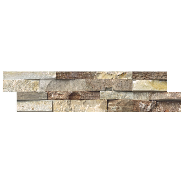 6 x 24 Slate Splitface Tile in Golden White by MSI