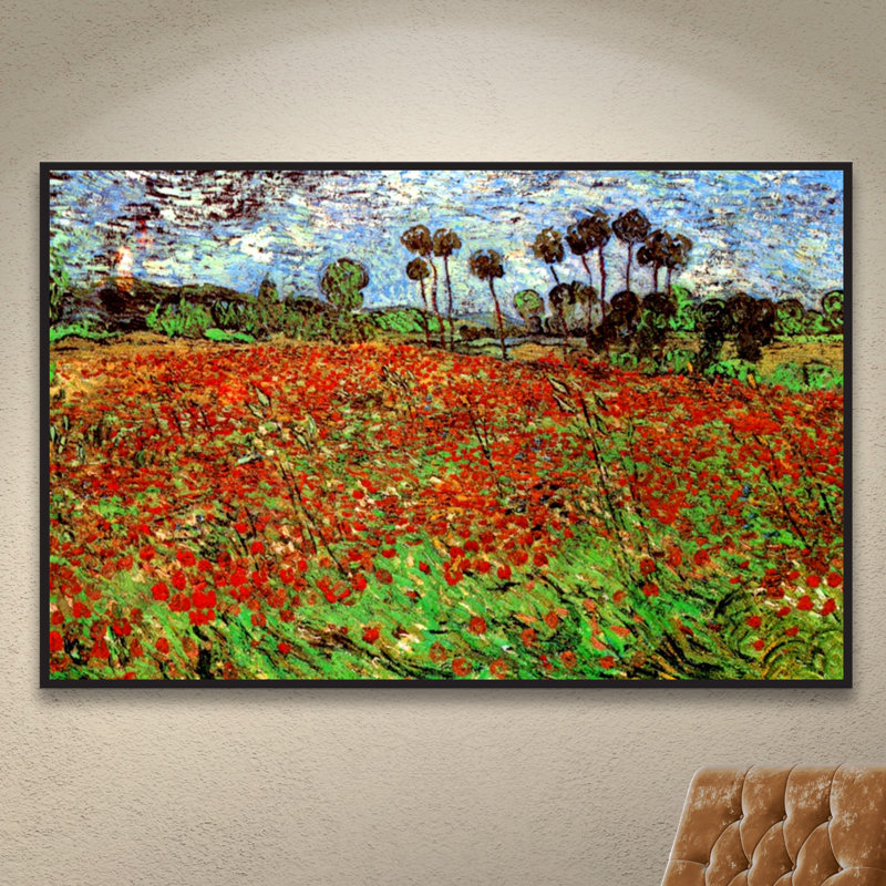 Vault W Artwork Poppy Field By Vincent Van Gogh Framed Painting Print On Wrapped Canvas Reviews Wayfair