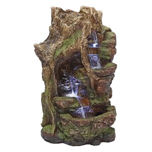 Resin Willow Bend Illuminated Garden Fountain with LED Light