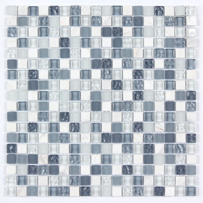 Seven Seas Square Clear And Frosted Textured Gl Stone Blend Frosted Textured Gl And Stone Blend