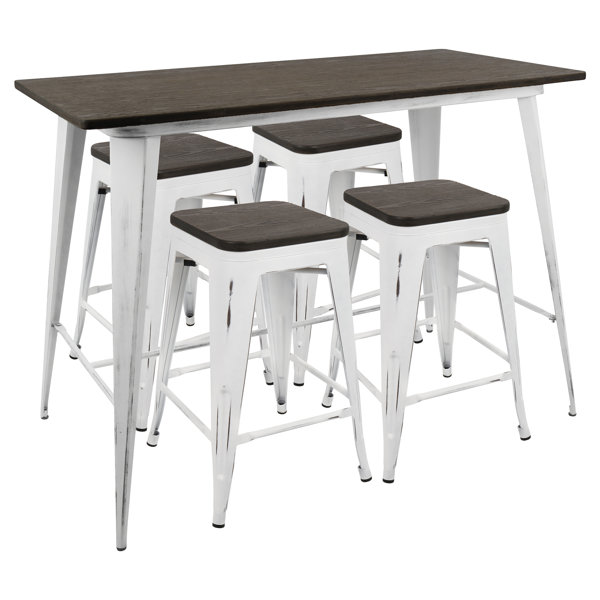 Claremont 5 Piece Counter Height Solid Wood Dining Set by Trent Austin Design Trent Austin Design