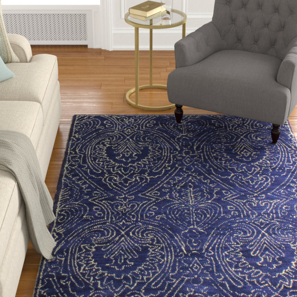Goodridge Hand-Tufted Navy Area Rug by Alcott Hill