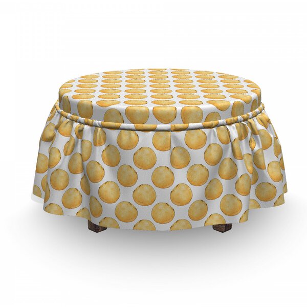 Hand Drawn Citrus Fruits Ottoman Slipcover (Set Of 2) By East Urban Home