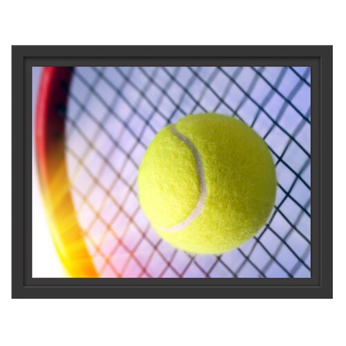 Tennis Racket and Tennis Ball Framed Art Print East Urban Home 