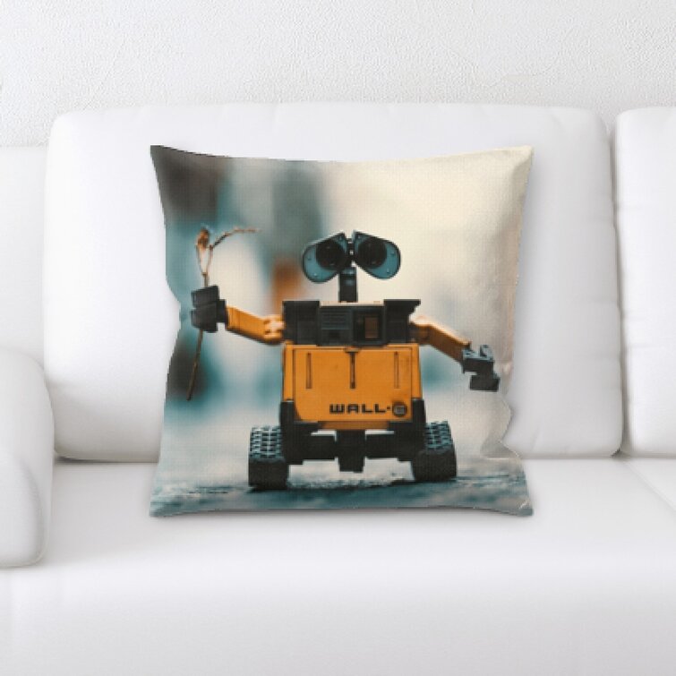 Ebern Designs Burmeister Walle Robot Toy Throw Pillow Wayfair