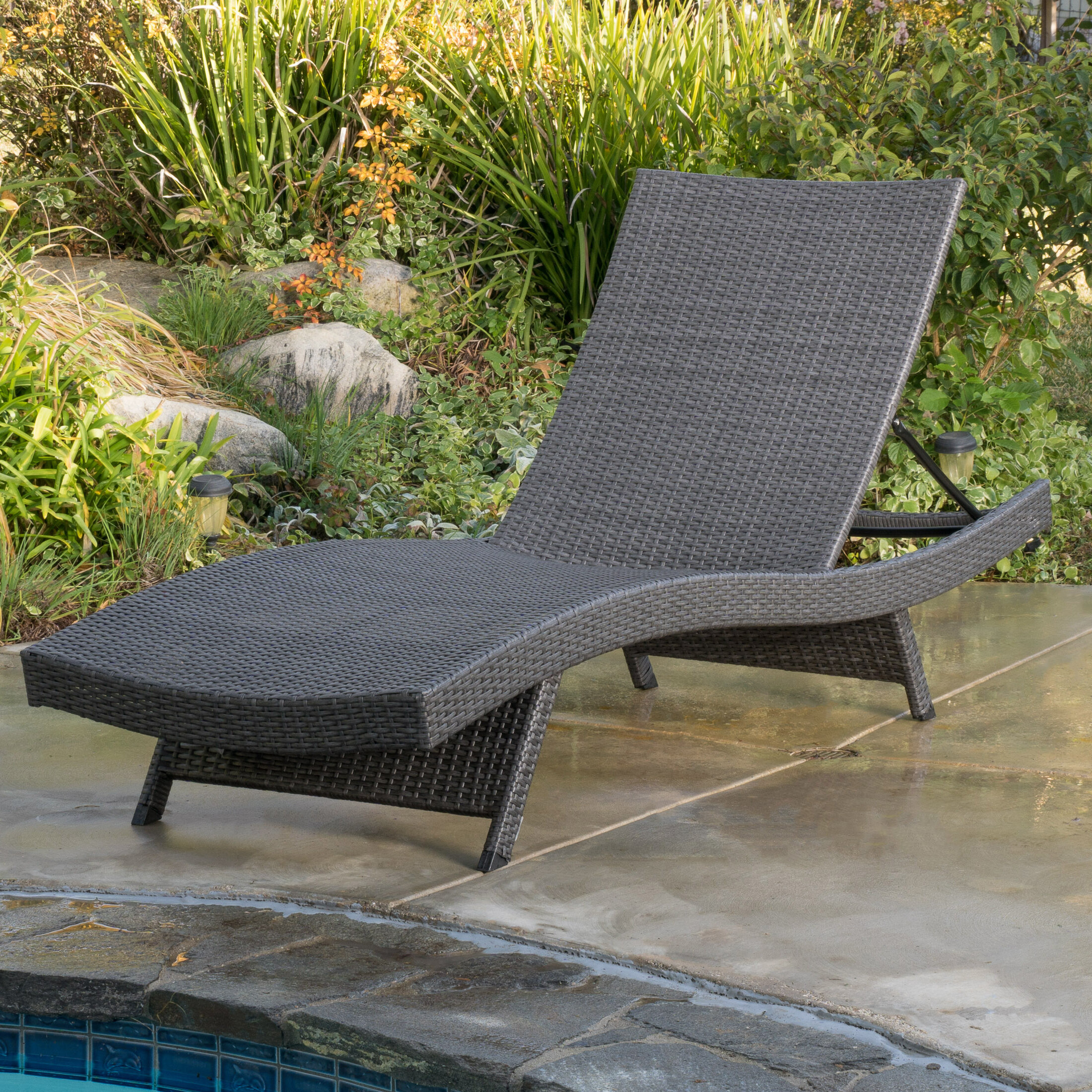 Grey Wicker Rattan Outdoor Chaise Lounge Chairs You Ll Love In 2021 Wayfair