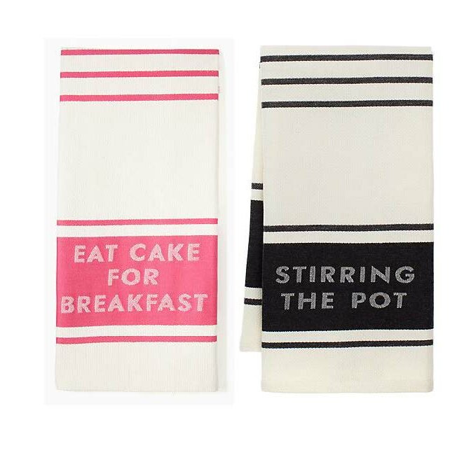 black kitchen towel set