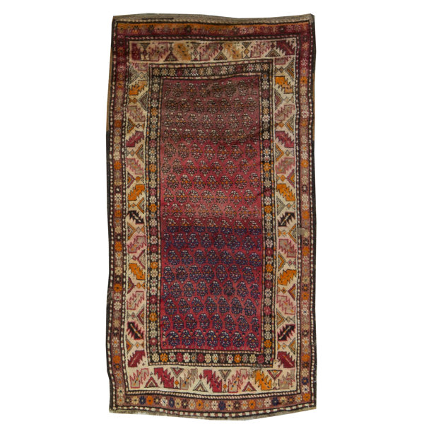 One-of-a-Kind Hand-Knotted Red/Brown 4'1 x 7'4 Area Rug