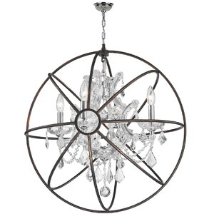 Bourke 1 Tier 4-Light Crystal Chandelier