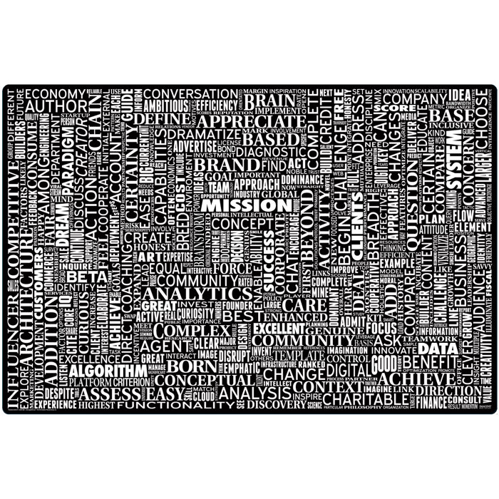 Imagine Work Surface Task Word Cloud Huge Extra Large Non Slip