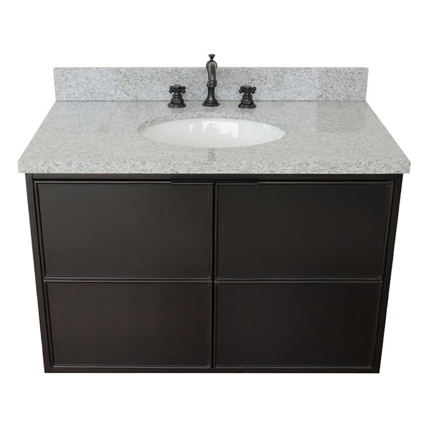 Elkton 37 Wall-Mounted Single Bathroom Vanity Set by Gracie Oaks