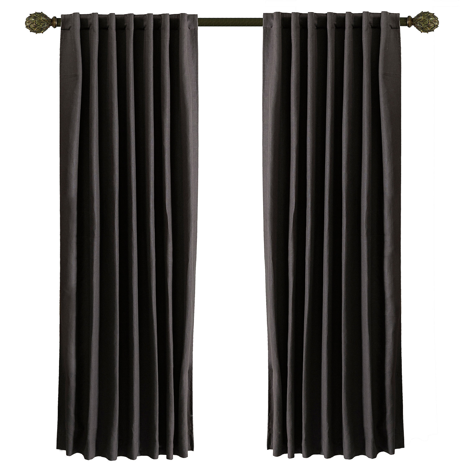 Gracie Oaks Fidler Linen Drapery Solid Semi Sheer Curtains Drapes