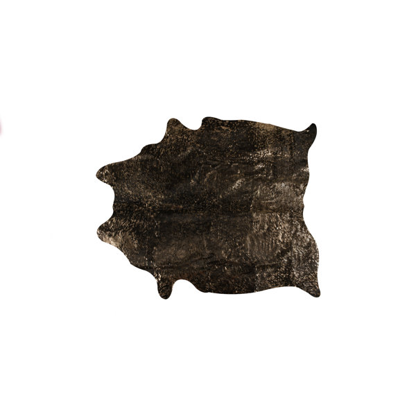 Houchin Cowhide Chocolate/Copper Area Rug by Brayden Studio