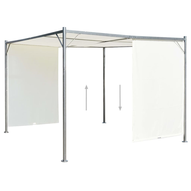 Vidaxl 118 11 W X 118 11 D Metal Pergola With Canopy Wayfair