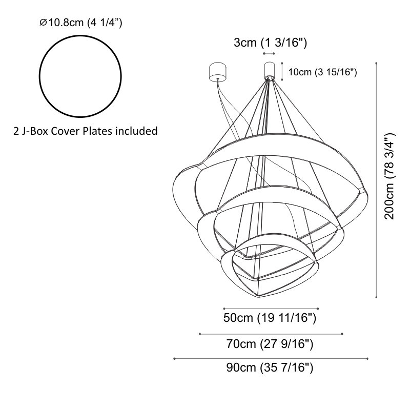 Zaneen Design Diadema 1 Light Led Unique Statement Tiered Pendant Wayfair
