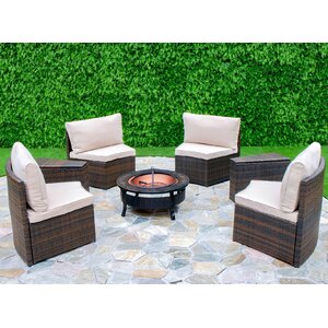 Lorelai 6 Piece Curved Seating Group with Cushion
