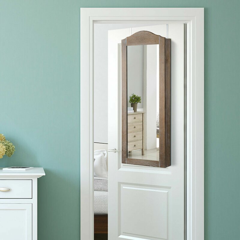Union Rustic Chaparro Over The Door Jewelry Armoire With Mirror