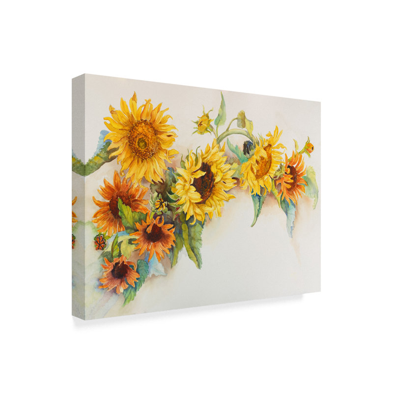 Trademark Art Arch Of Sunflowers Acrylic Painting Print On