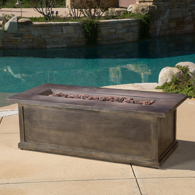 Loon Peak Stacy Wood Propane Fire Pit Table Reviews Wayfair
