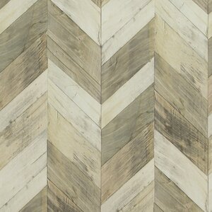 Wood Weathered Herringbone 33′ x 20.8″ Wallpaper Roll
