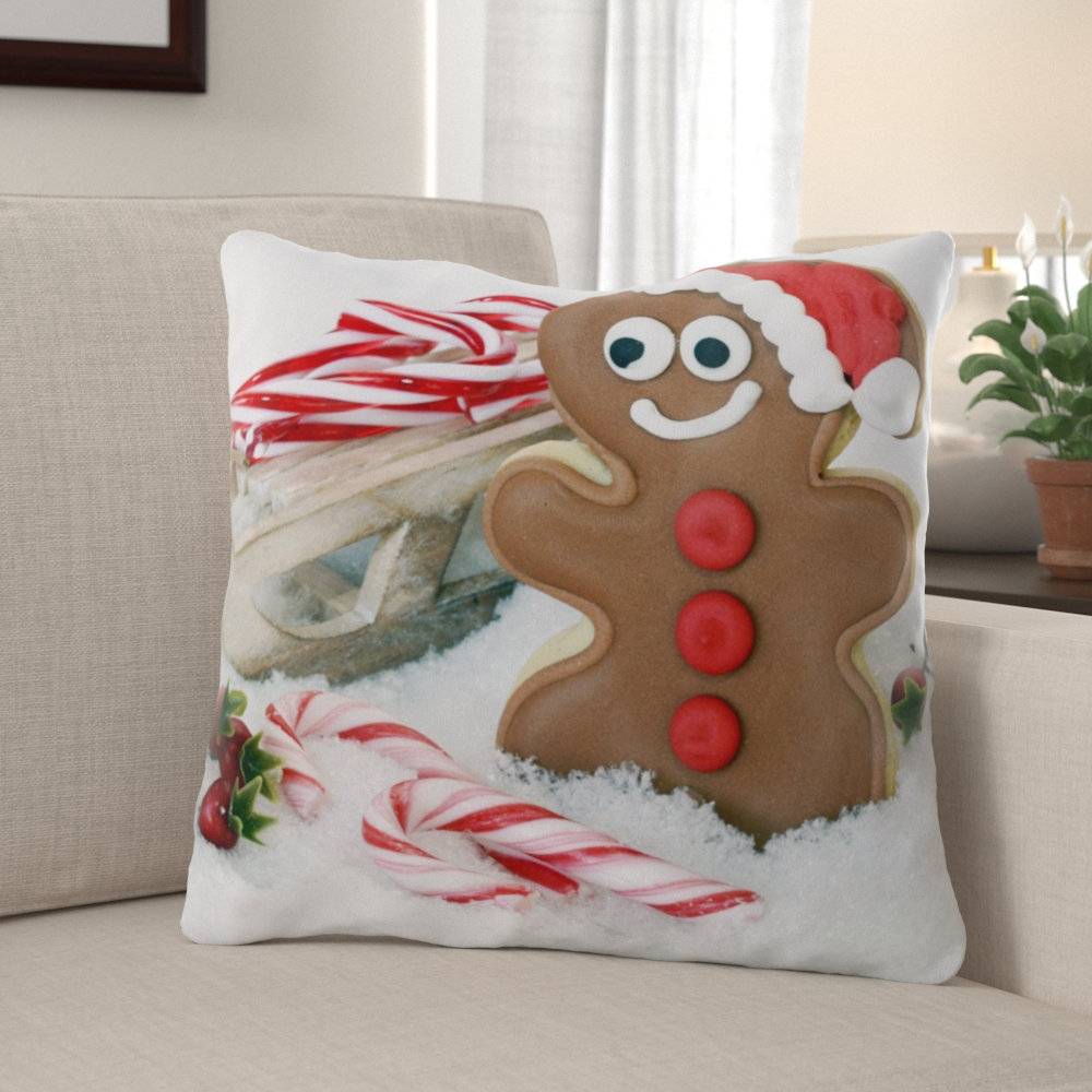 The Holiday Aisle Londyn Gingerbread Man Indoor Outdoor Canvas