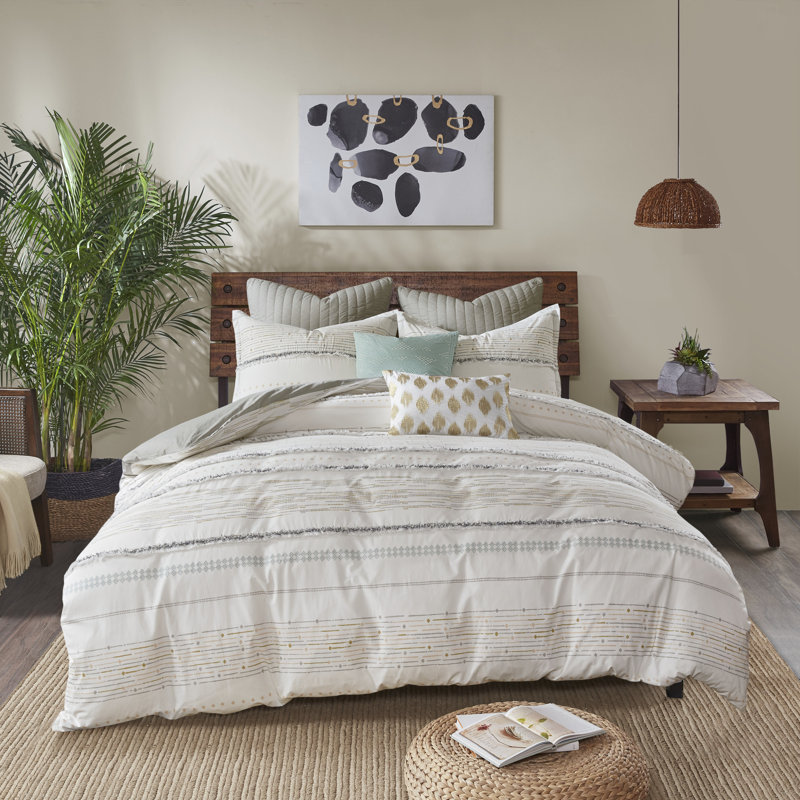 Bungalow Rose Leffel Cotton Printed Comforter Set Reviews Wayfair