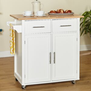 Larocca Kitchen Cart with Wood Top