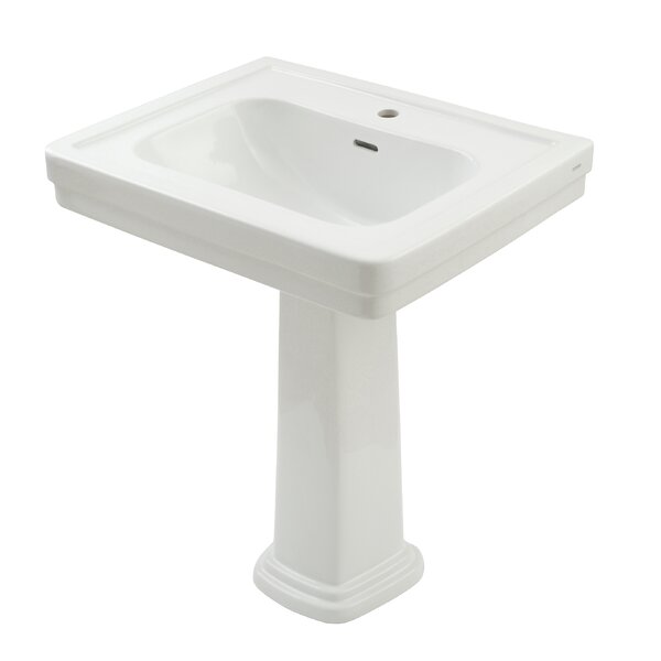 Promenade Vitreous China 35 Pedestal Bathroom Sink with Overflow by Toto
