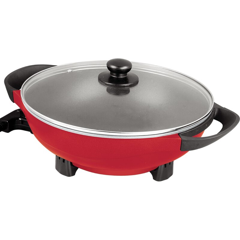 Cookinex 13" Electric NonStick Aluminum Wok with Lid & Reviews Wayfair