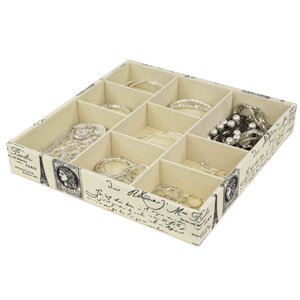 9 Compartment Jewelry Accessory Tray