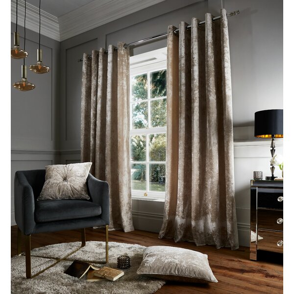 White Crushed Velvet Curtains | Wayfair.co.uk