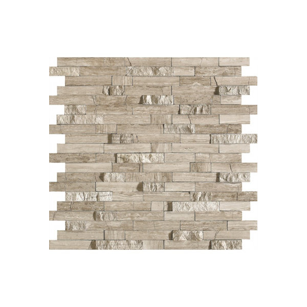 French 12 x 12 Marble Mosaic Tile in Stone by Kellani