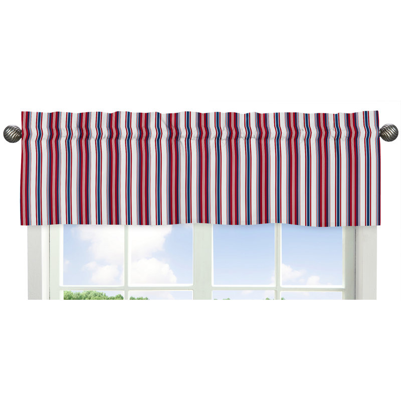 Sweet Jojo Designs Nautical Nights Stripe 54 Window Valance