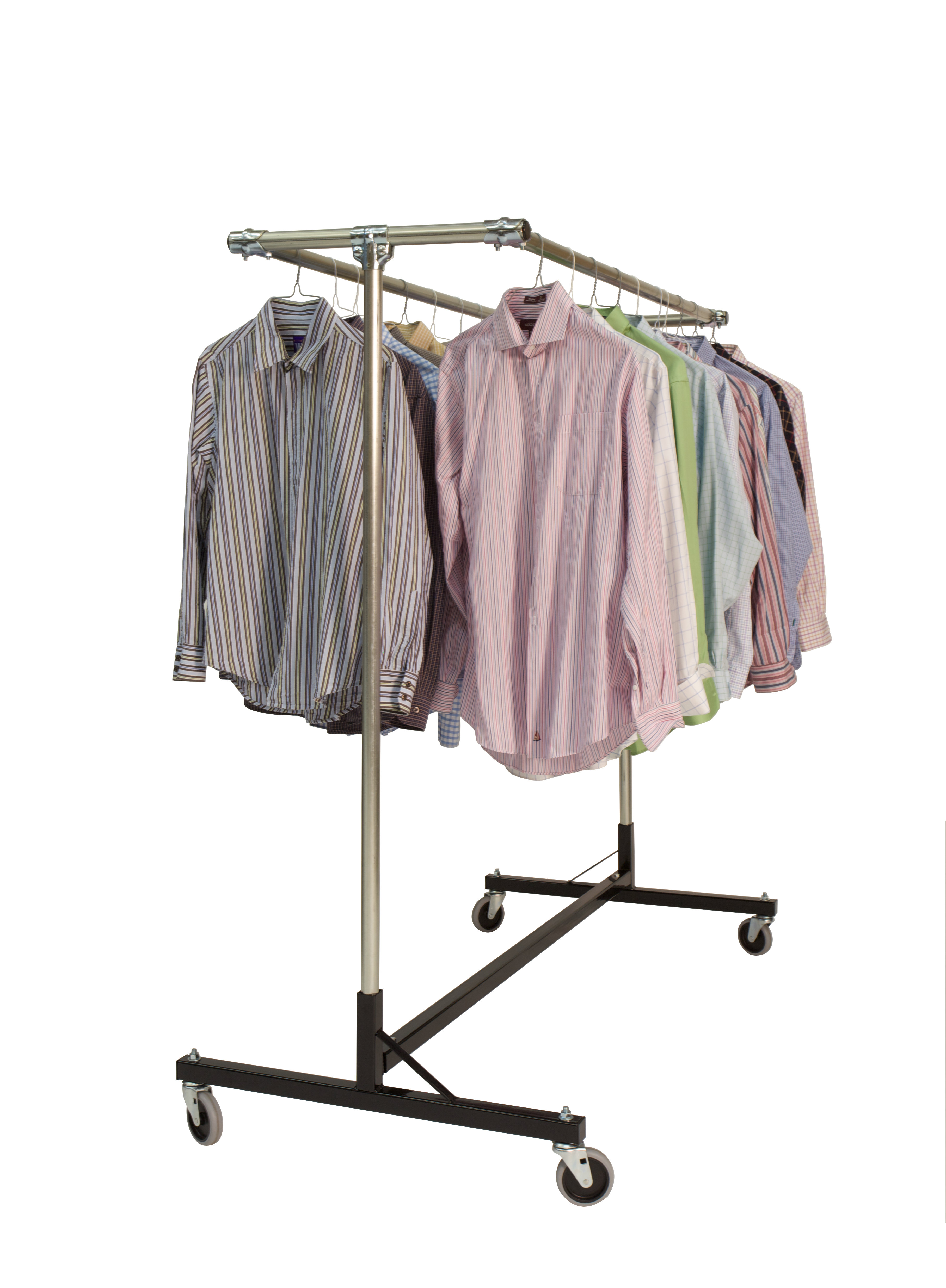 clothing rack dividers on Rebrilliant Greely 63 Rolling Clothes Rack Reviews Wayfair