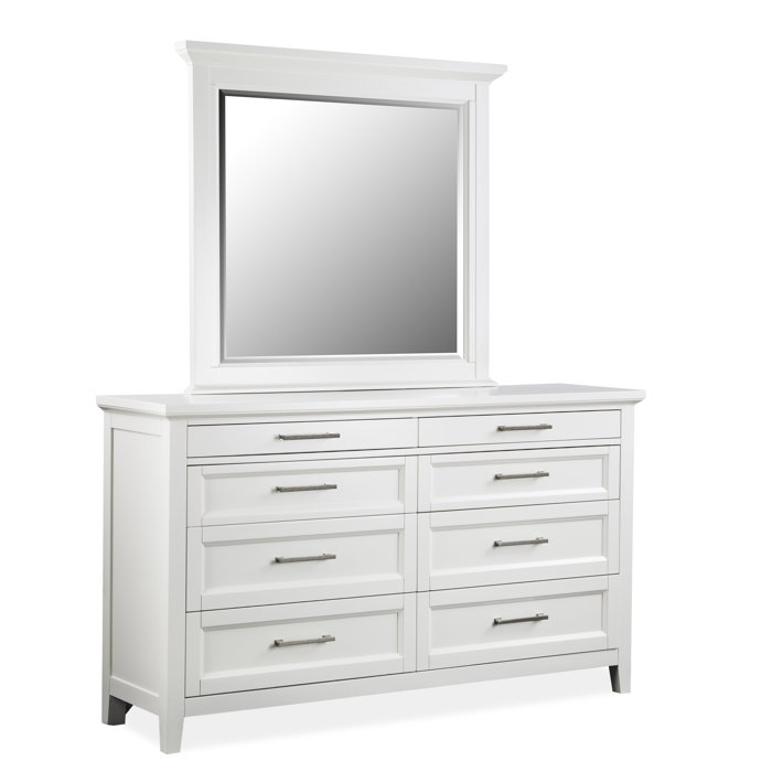 Red Barrel Studio Wirkswort 8 Drawer Double Dresser With Mirror