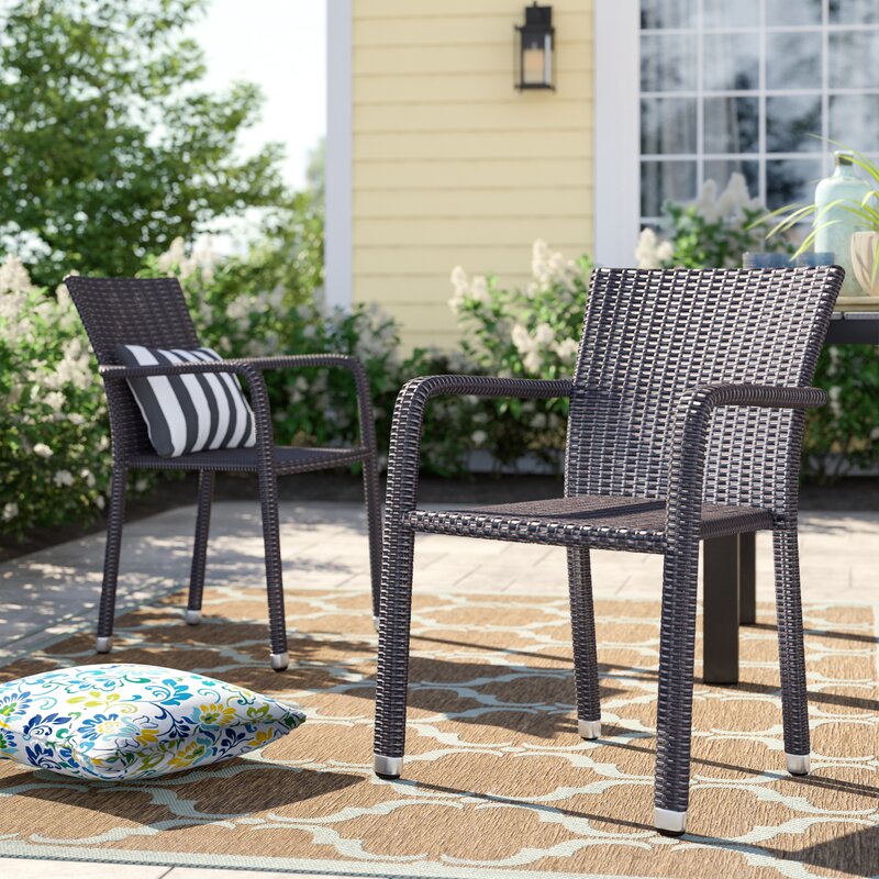 Sol 72 Outdoor Blakely Stacking Patio Dining Chair & Reviews | Wayfair