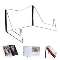 Metal Bookstand Music Book Easel Display Holder Fold-n-Stow Book Stands Portable Reading Stand Book Holder Book Bookrest for Hardcover Textbook I pad Cookbook Recipe Compact & Sturdy 4