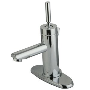 Concord Single Handle Centerset Bathroom Faucet with Brass Pop-Up and Plate