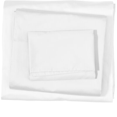 400 Thread Count 100% Cotton Sheet Set Bare Home Size: King, Color: Winter White