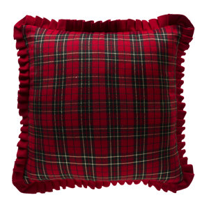Patil Holiday Plaid Throw Pillow