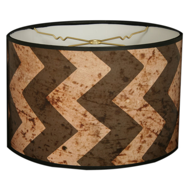 8 H Paper Drum Lamp shade ( Spider ) in Gray/Beige