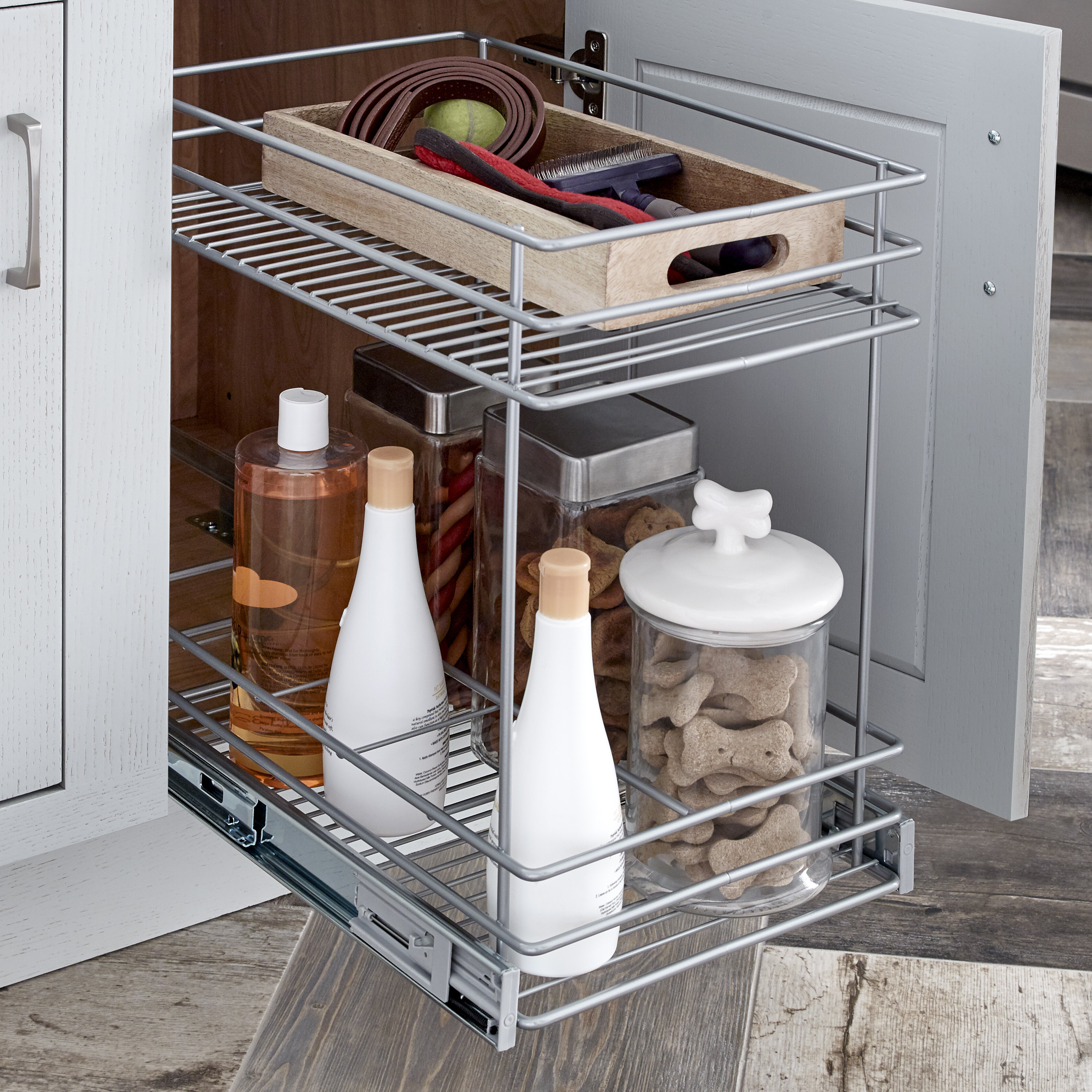 2 Tier Kitchen Cabinet Pull Out Drawer Reviews Birch Lane