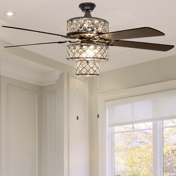 52 Tri-Tiered 5 Blade Ceiling Fan with Remote by R