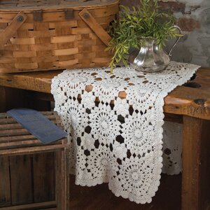 Blue Ribbon Crochet Runner