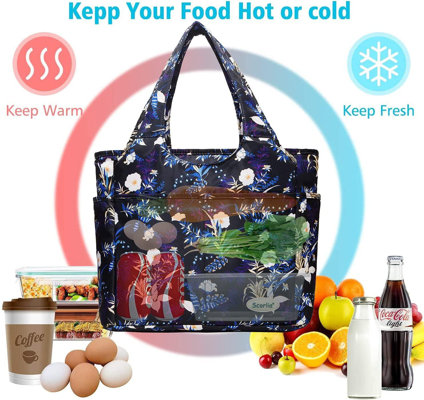 handbag with side pockets